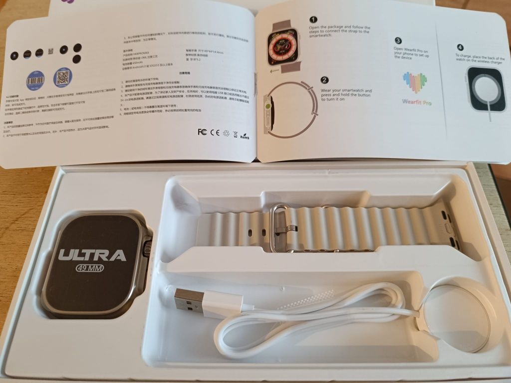 Ceas inteligent SMARTWATCH HK8PRO Max Ultra, AMOLED, curea+husa CADOU