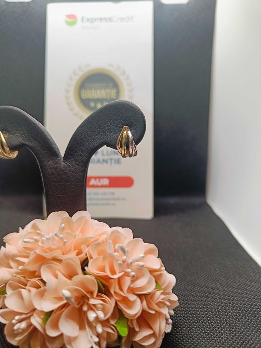 Cercei aur 14K 2.67g (Ag16 Moldova b31140) - Garantie 2 ani!