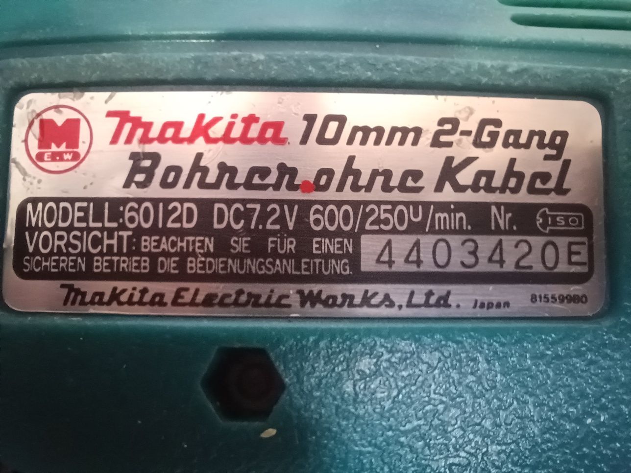 Makita винтоверт  винтидж колекционерски