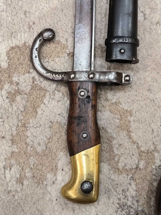 Френски щик нож байонет ГРА GRASS M1874 съвпадащи номера