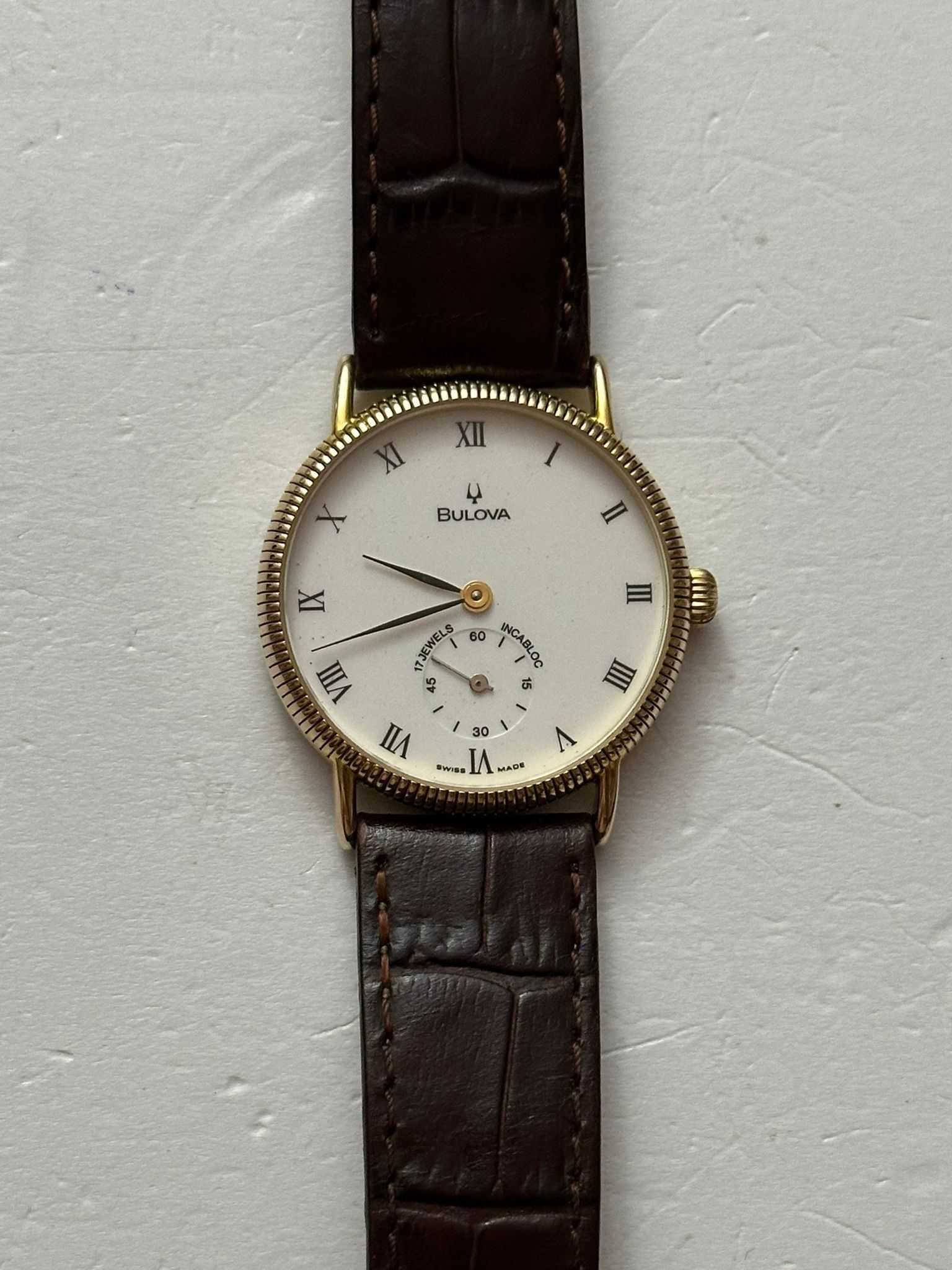 CEAS BULOVA Classic - Slim - Mecanic - Placat aur - Vintage - Unisex !