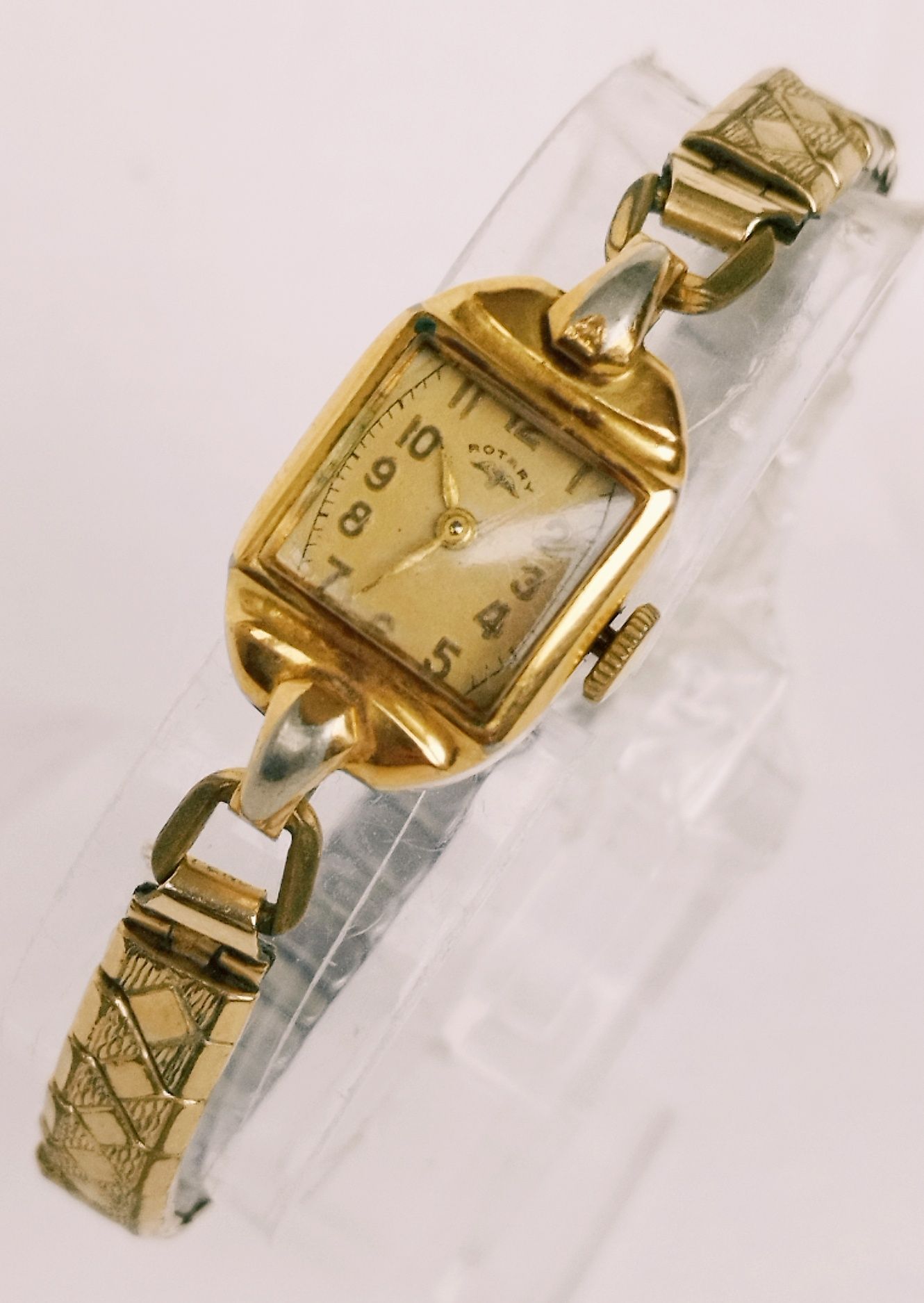Ceas de damă vintage Rotary mecanic, placat cu aur, anii 1950.