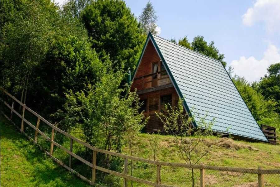 Casa si Cabana stil A-Frame pe structura de lemn