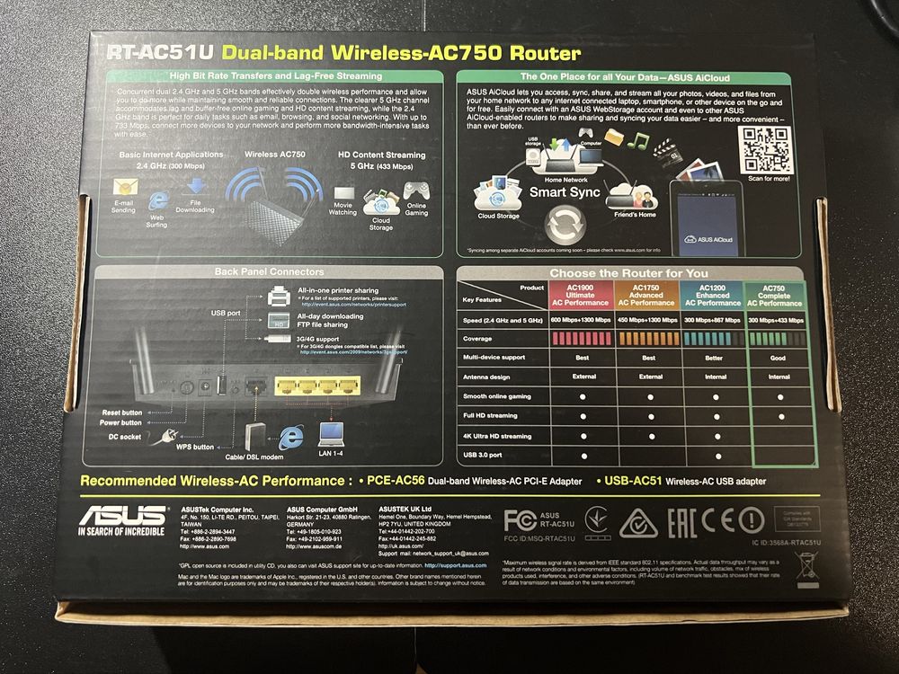 Router Asus RT-AC51U Wireless-AC750