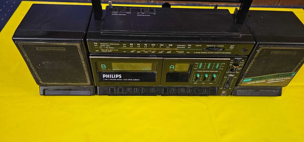 Radio  casetofon dublu casette  Philips D8278/32 vechi vintage