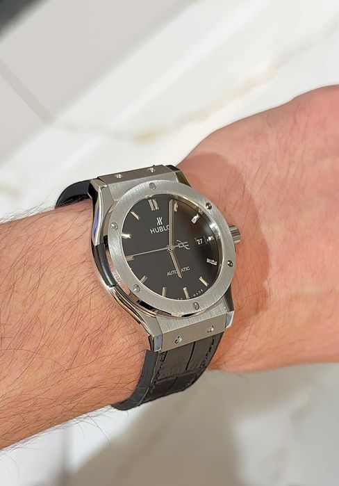 hb classic fusion 42mm silver