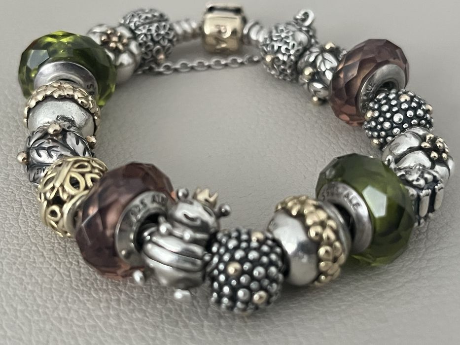 Bratara Pandora originala two tone aur 14k