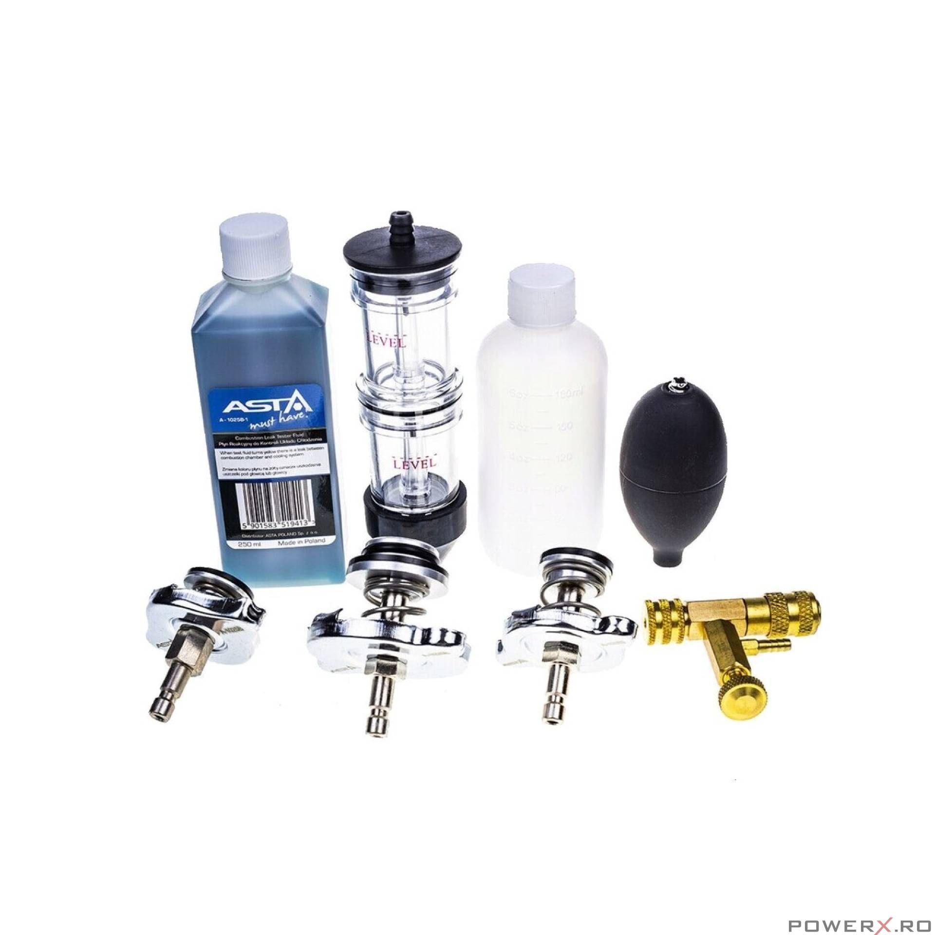 Tester pentru garnitura de chiuloasa cu adaptoare, 7 piese Asta