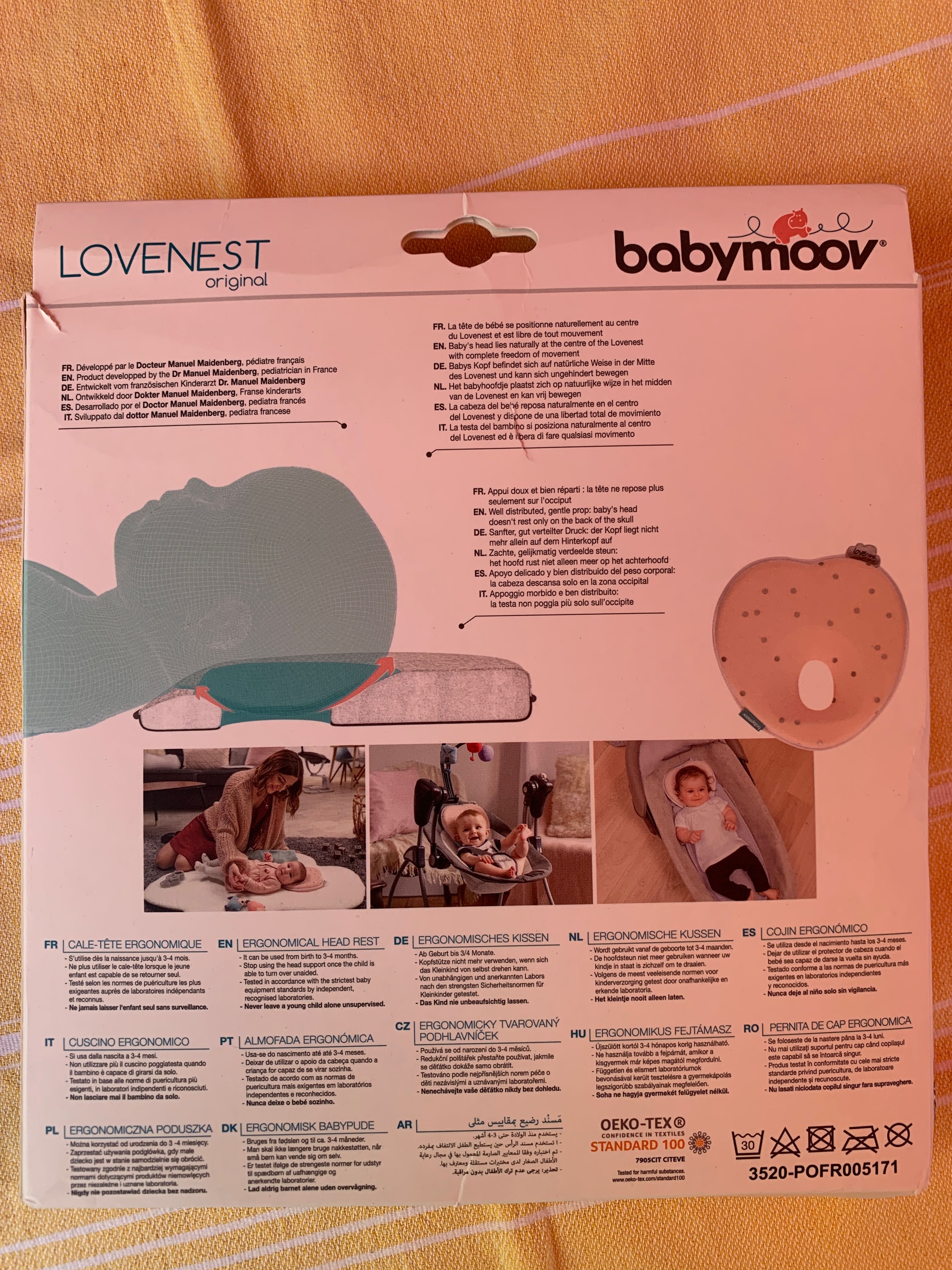 Бебешка възглавничка Babymoov Lovenest Original Pink
