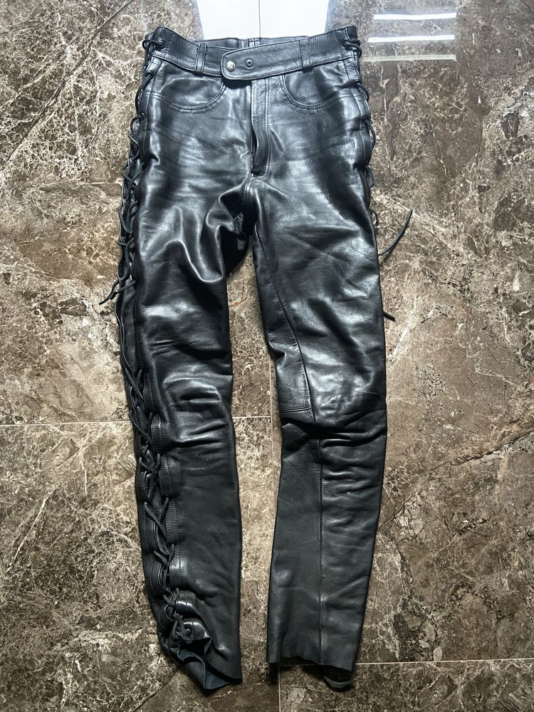 Pantaloni moto piele unisex