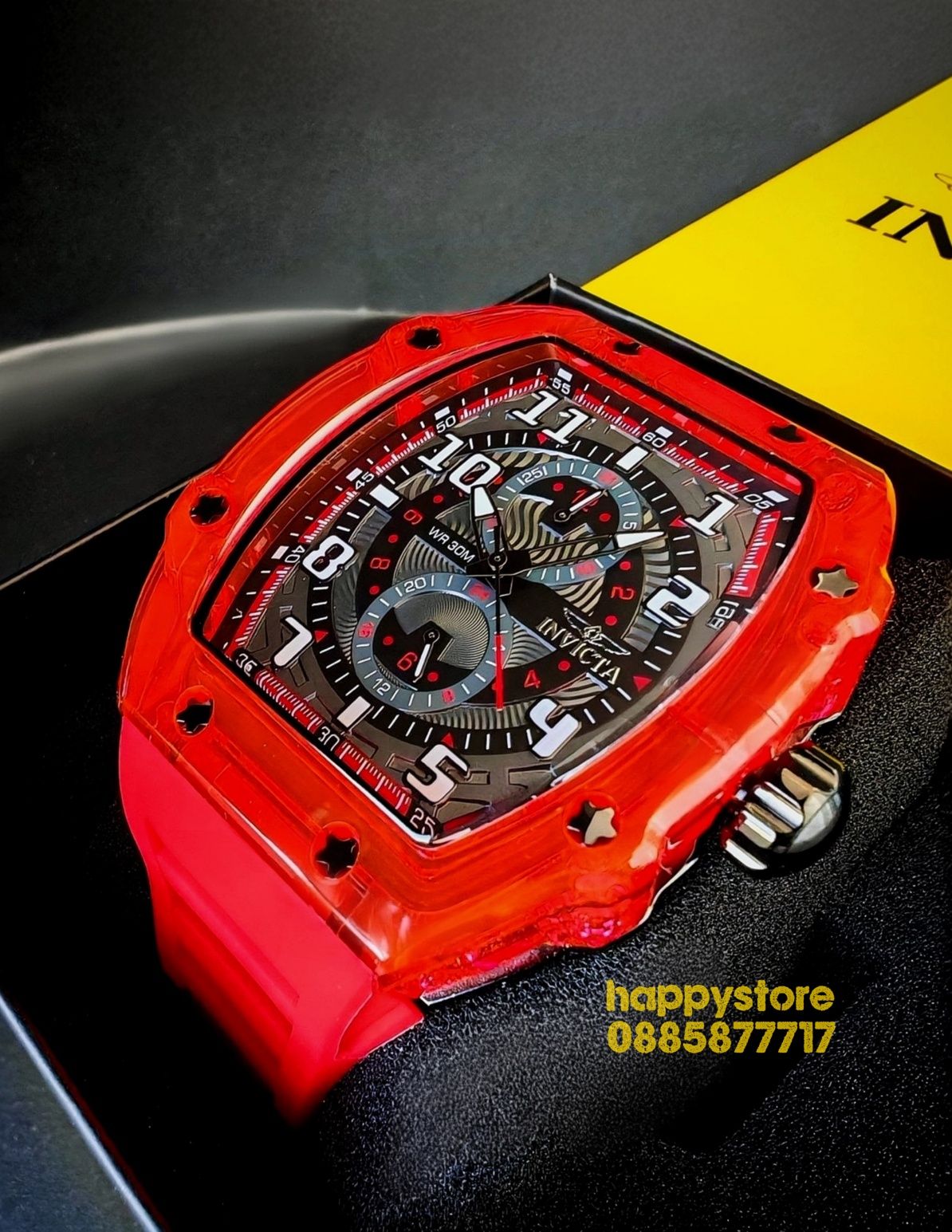INVICTA Cyclone Red 49 mm, Инвикта нов ръчен часовник
