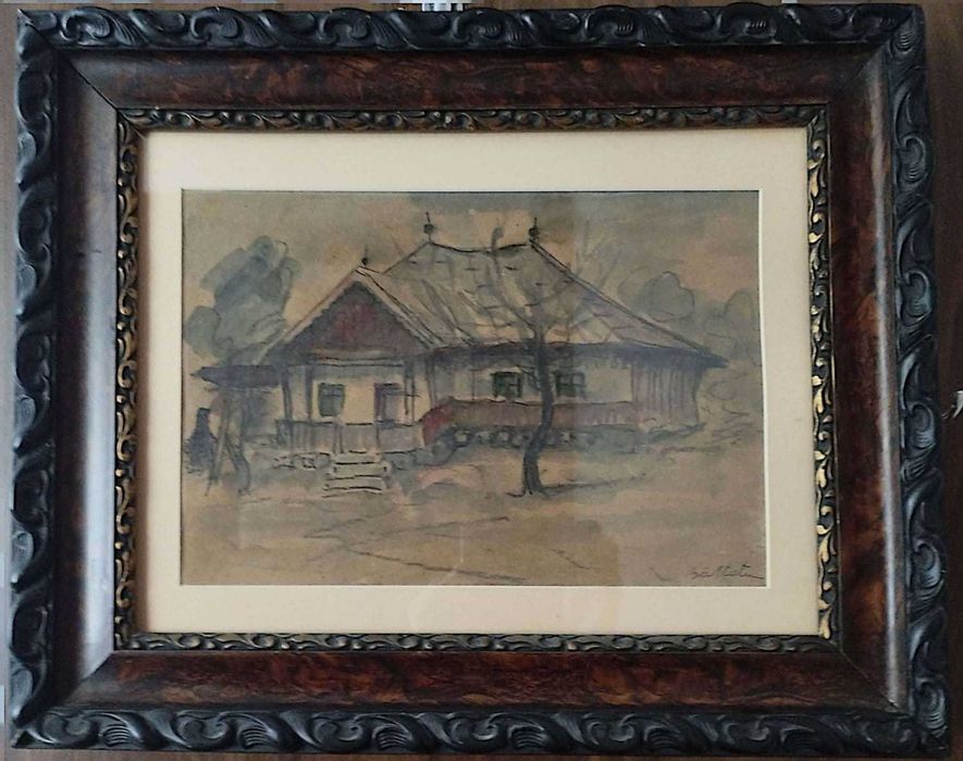 Tablou Pictura Adam Baltatu Casa Taraneasca