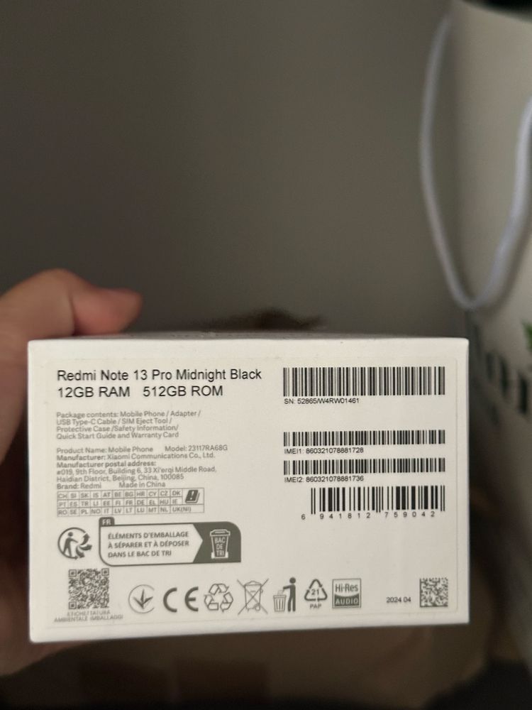 Redmi note 13 pro 12/512