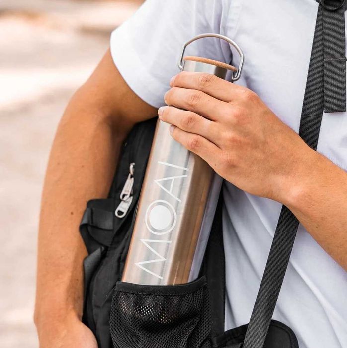 Termos din otel inoxidabil, MOAI, 750 ml, Argintiu - Thermos