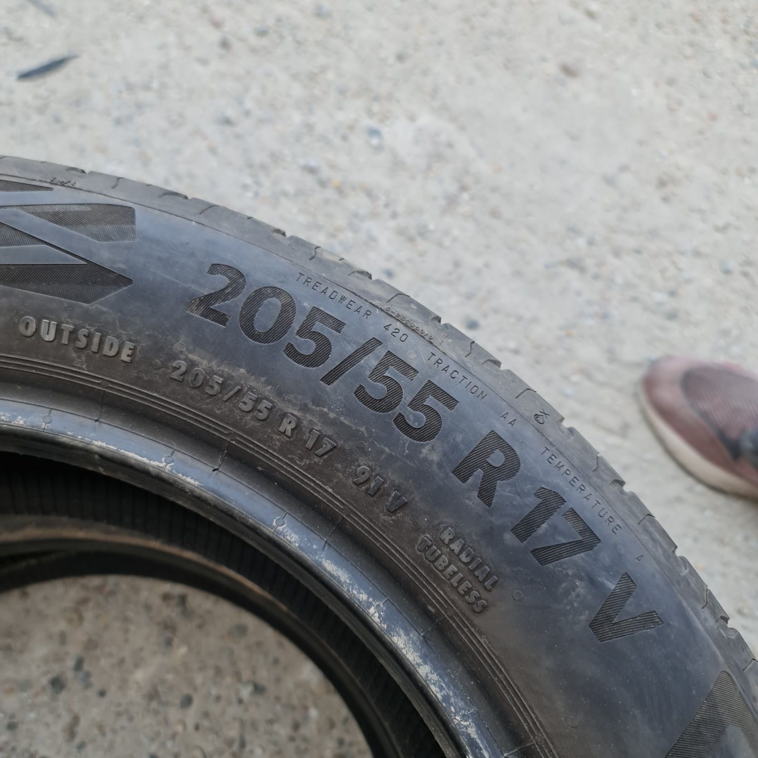 2x 205/55/17 CONTINENTAL 6.5MM 2019 Stare impecabila