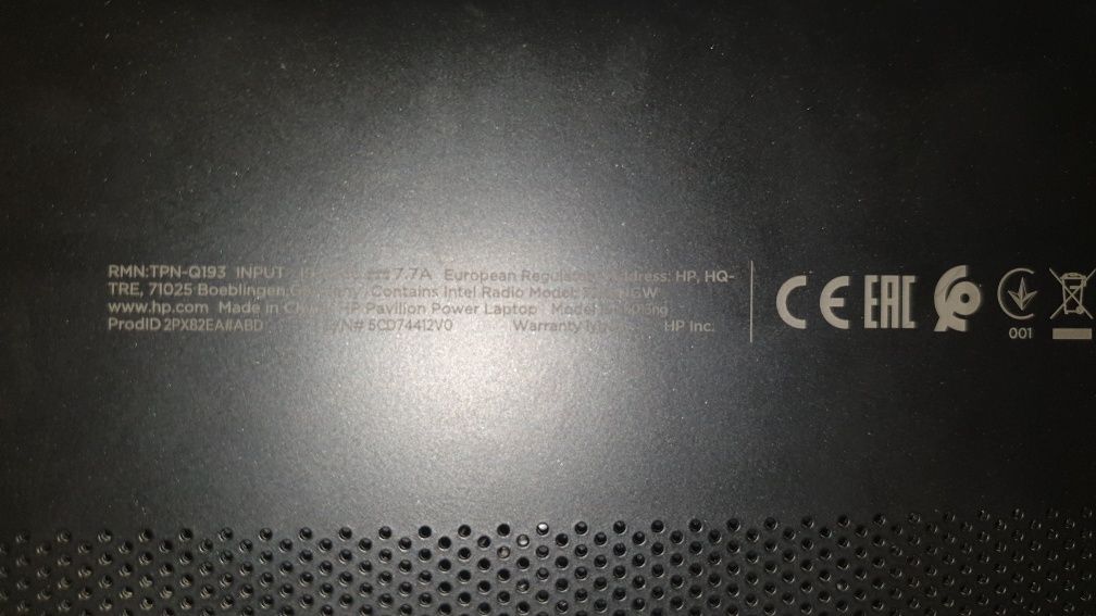 HP гейминг лаптоп 16RAM,1TB SSD M2 nvme,100% bat,model:15CB013N-1300лв