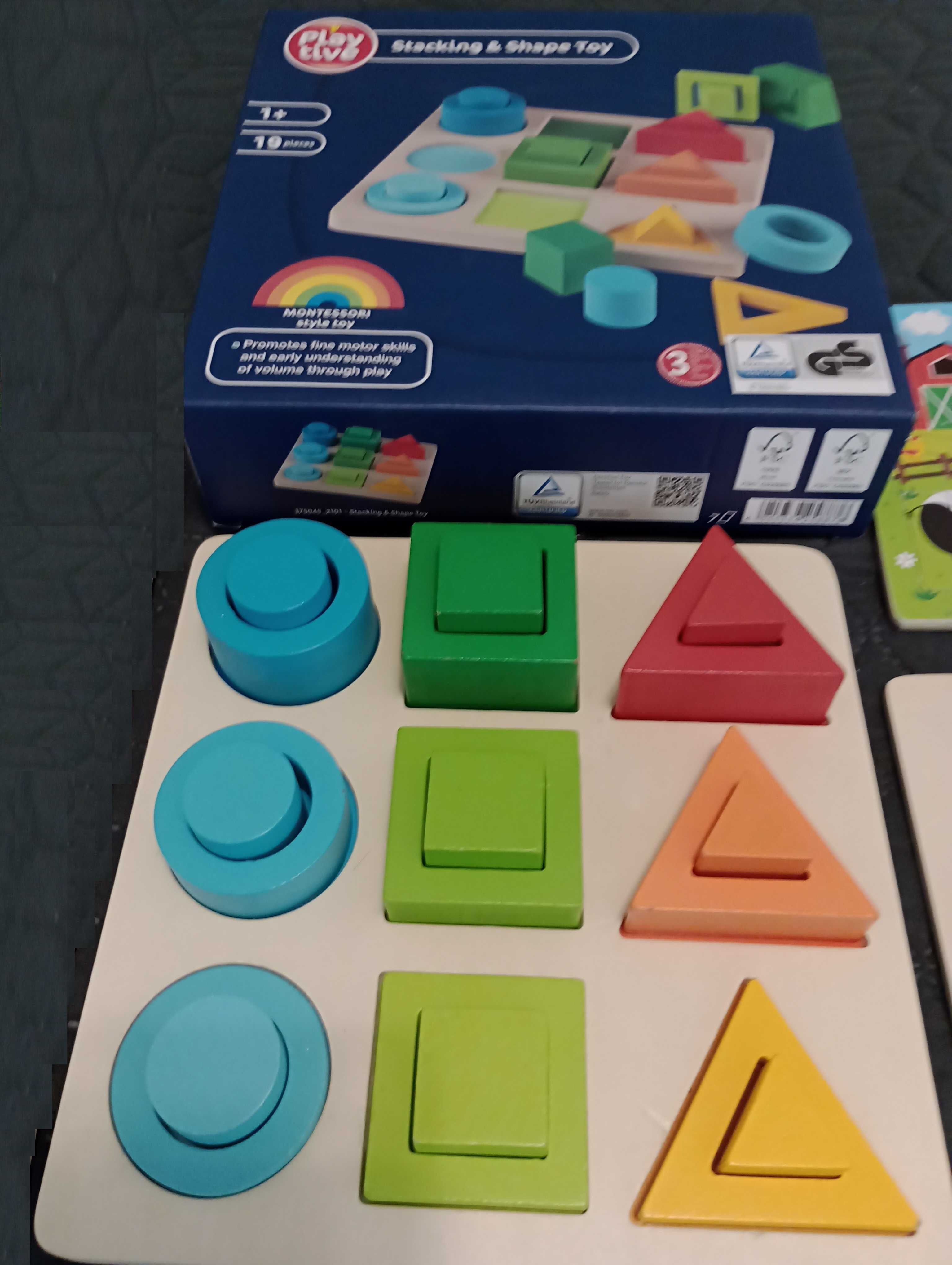 Set 3 jucarii de lemn Montessori pentru copii de 2-3 ani - 50 lei