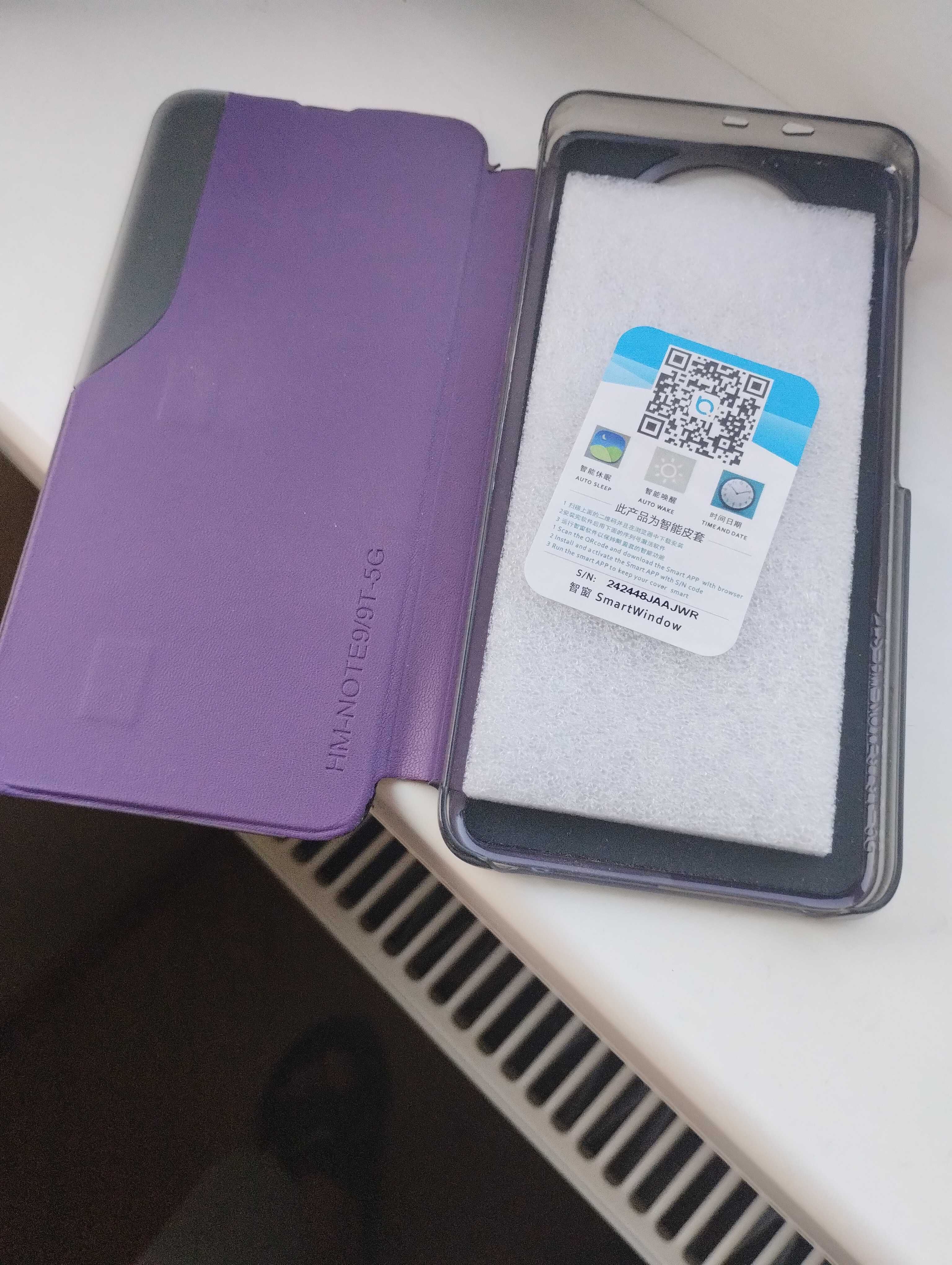 Husa Xiaomi Redmi Note 9T 5G/Redmi Note 9 5G-Book View Window Purple