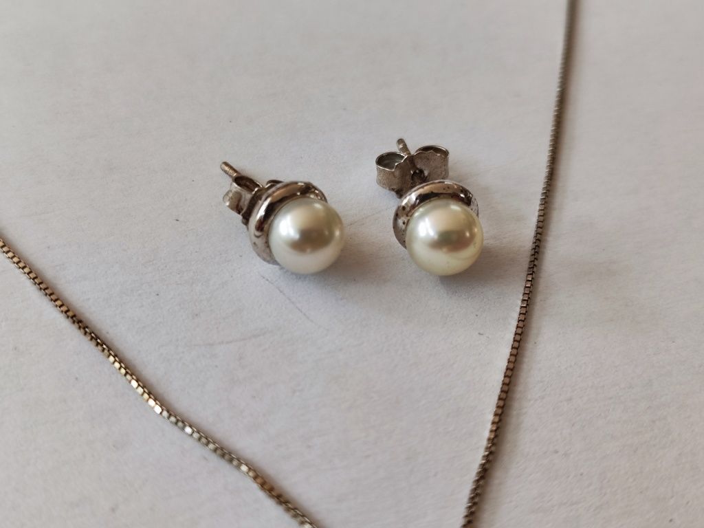 Сребърен комплект yuno pearls