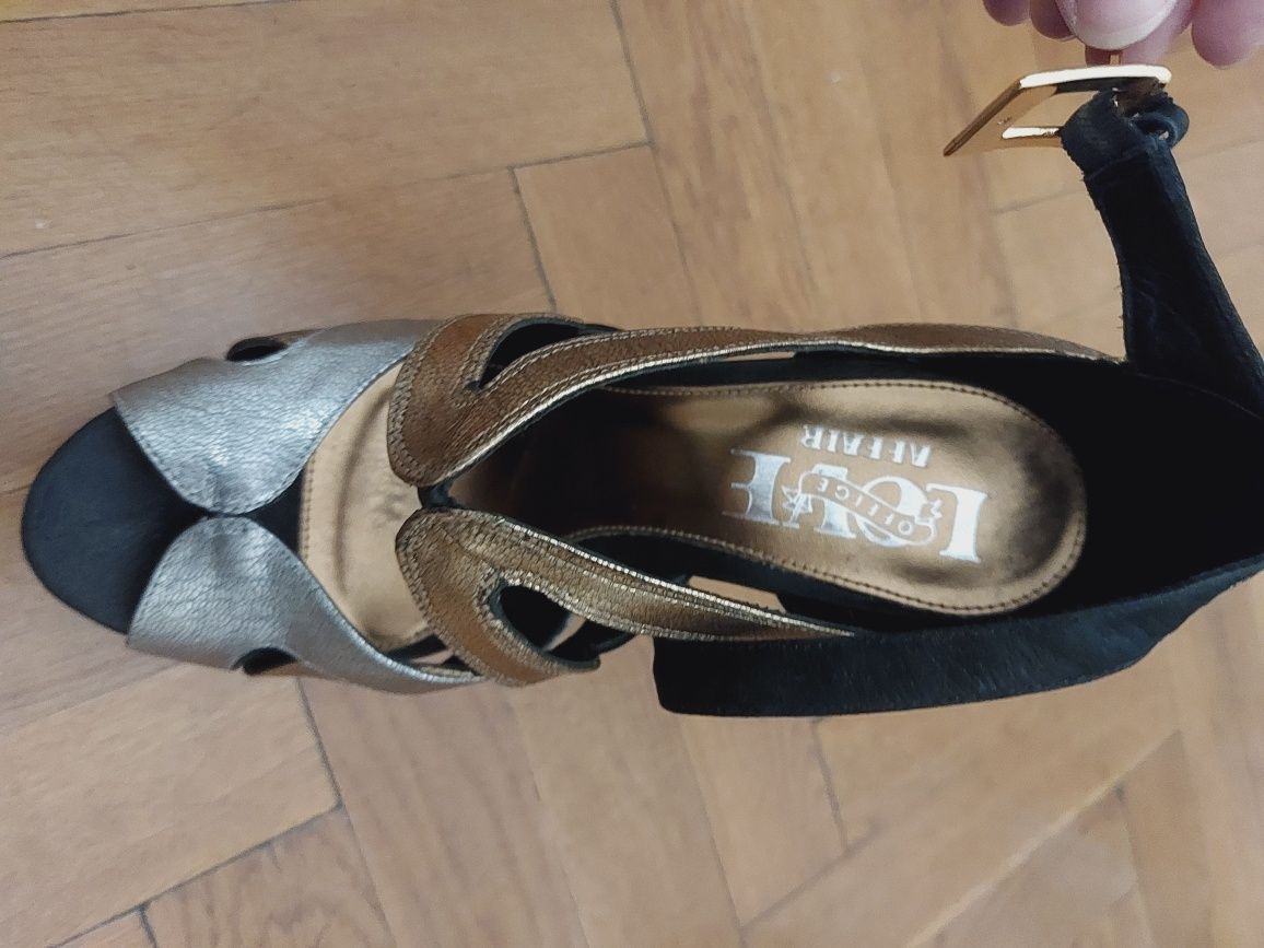 Sandale piele platformă toc înalt ocazie