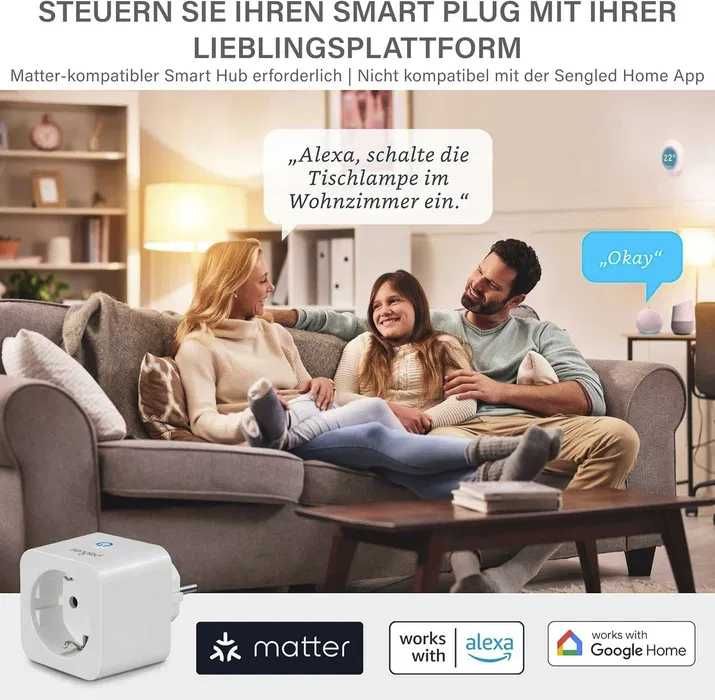 Smart контакт Sengled Matter, Amazon Alexa, Google Home, Apple HomeKit