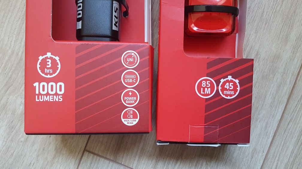 Far bicicleta fata + spate, 1000 / 85 lumeni, transport gratuit