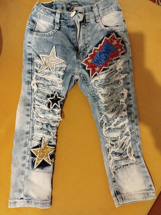 Дънки и зимен гащеризон за сняг за момиче 2-3г