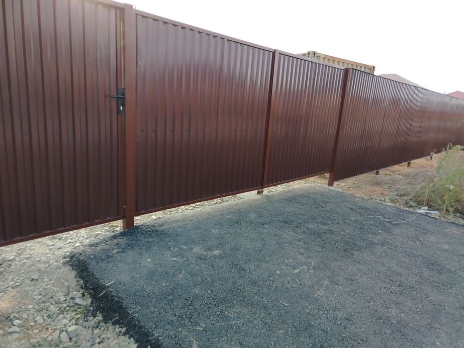 Заборы. Забор. Ограждения. Откатные ворота. Ворота. Калитка