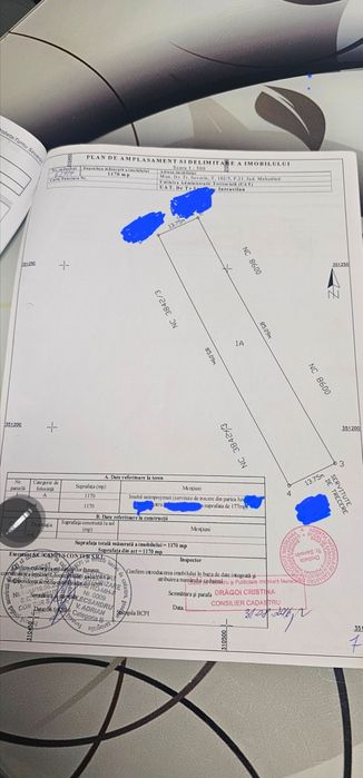 Vand 1170 mp. de teren  de casa in Schela pe strada Parang