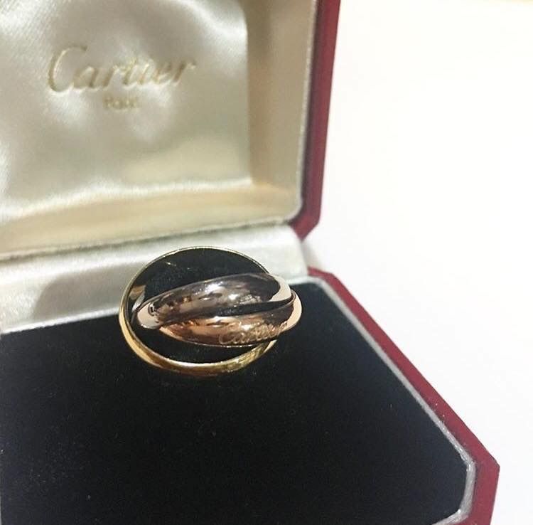 Позлатени пръстени и колиета Trinity de Cartier 750 / 18k