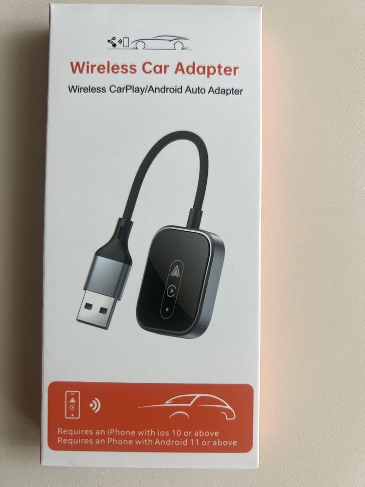 2 в 1 Безжичен Carplay Адаптер за iPhone и Android