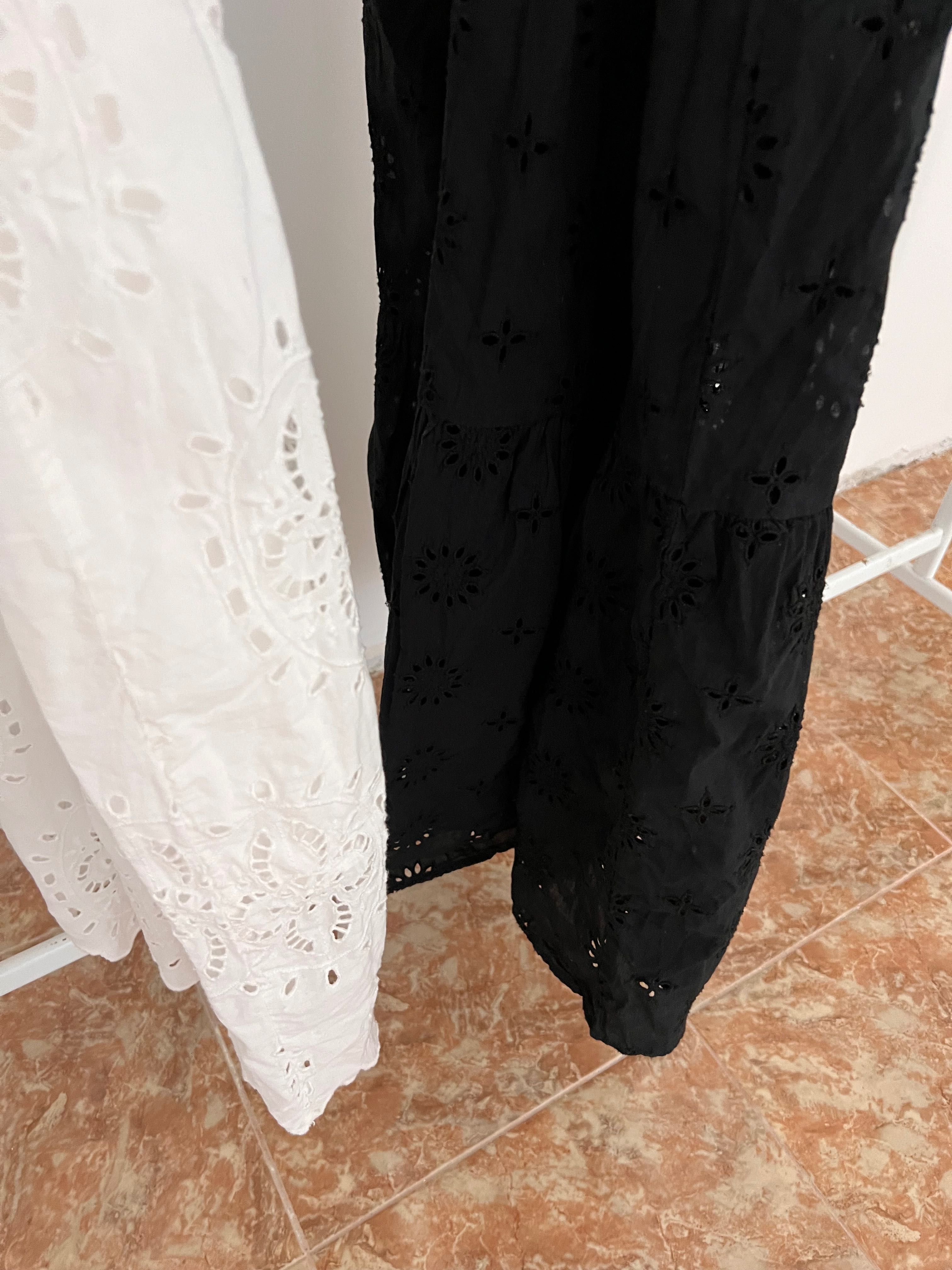 Рокли бродирани на зара и primark черна и бяла