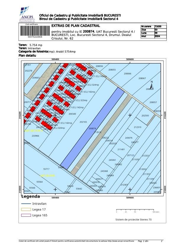 Teren de vânzare 6000 mp, Sector 4 – Intravilan, lângă Auchan & Metro