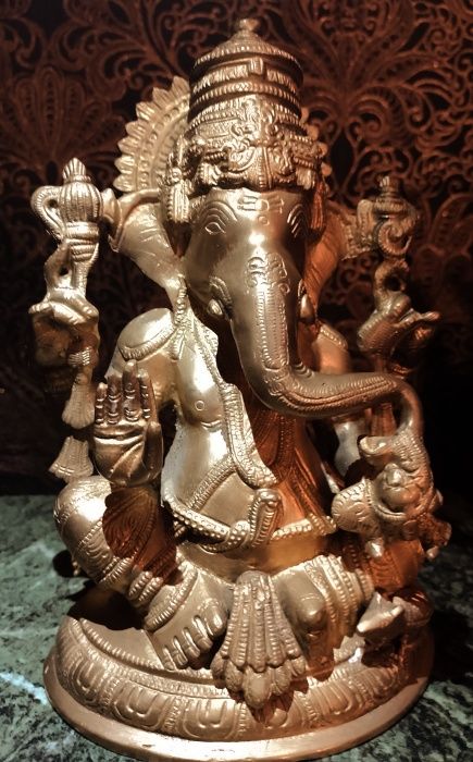 Sculptura din bronz masiv de dimensiuni impresionante Ganesha piesa cu