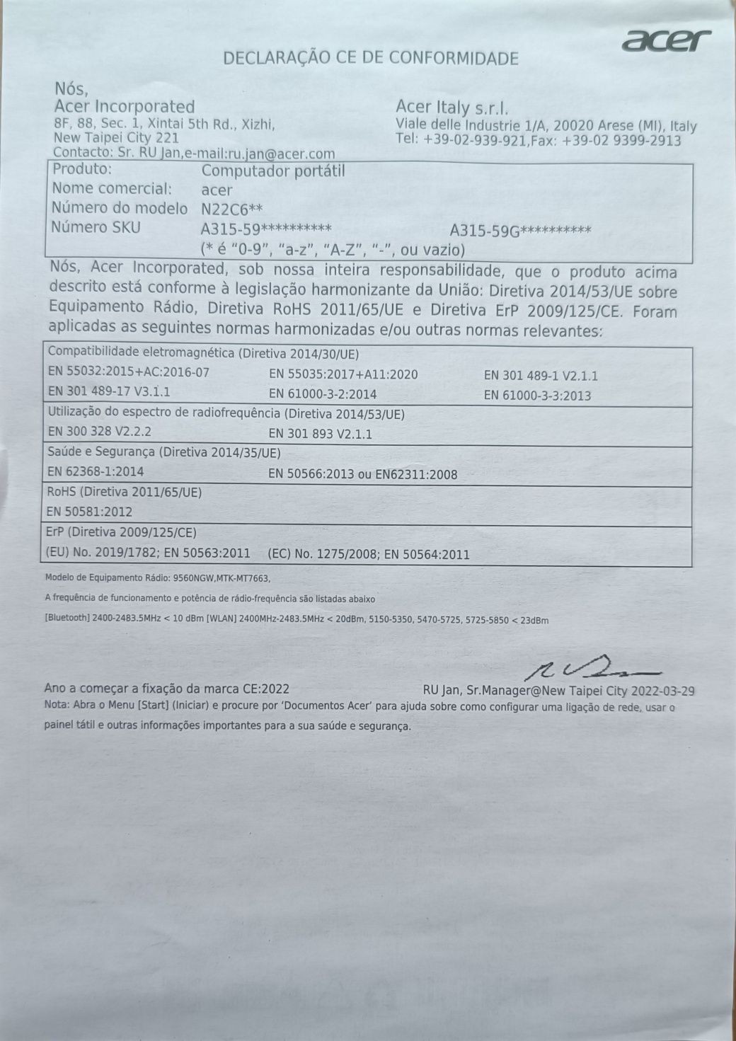 Acer noutbuk sotiladi