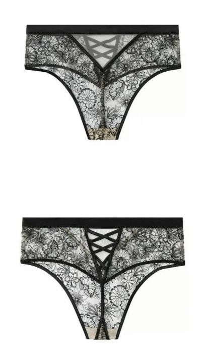 Victorias Secret Embroider LUXE Mini Lace Up High Waist bikini