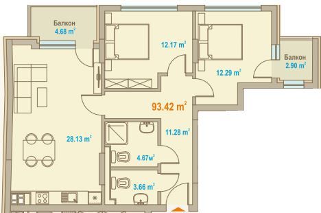 Удобства, сигурност и стил - тристаен апартамент в ж.к. Зона Б-19!