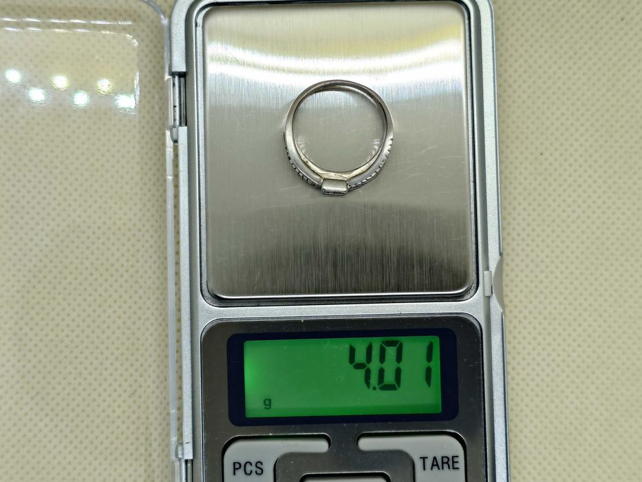 Inel din argint 925 cu scoică abalone și cubic zirconii