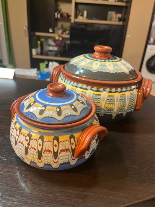 Set două oale din lut