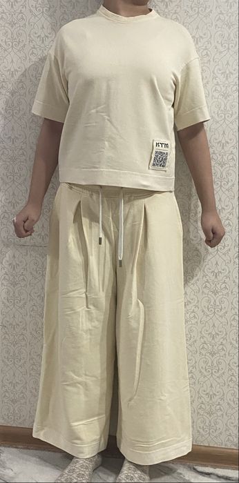 Летний костюм для девочки, широкая футболка и штаны