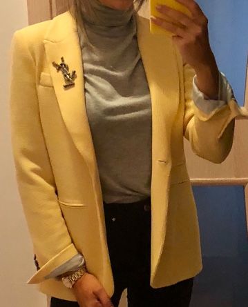 Sacou Zara galben pudra