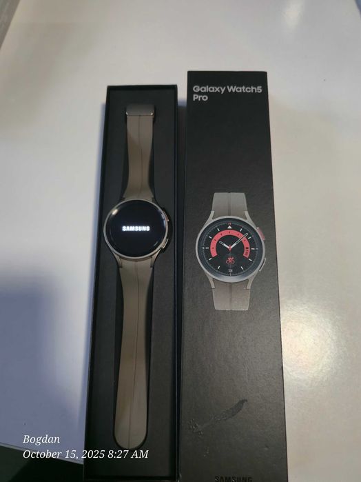 Vand Samsung Galaxy Watch5 Pro, 45mm, BT, Gray Titanium