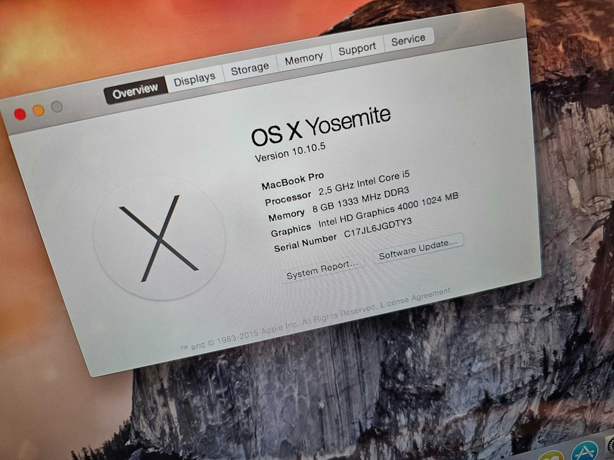 Apple macbook pro 2012 i5 2.5ghz 8 gb ram 250SSD Nou 165 cicluri
