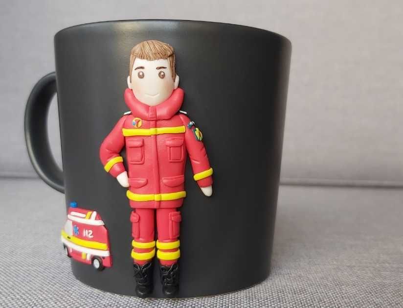 Cadou cana personalizata ambulantier/pompier, doctor SMURD