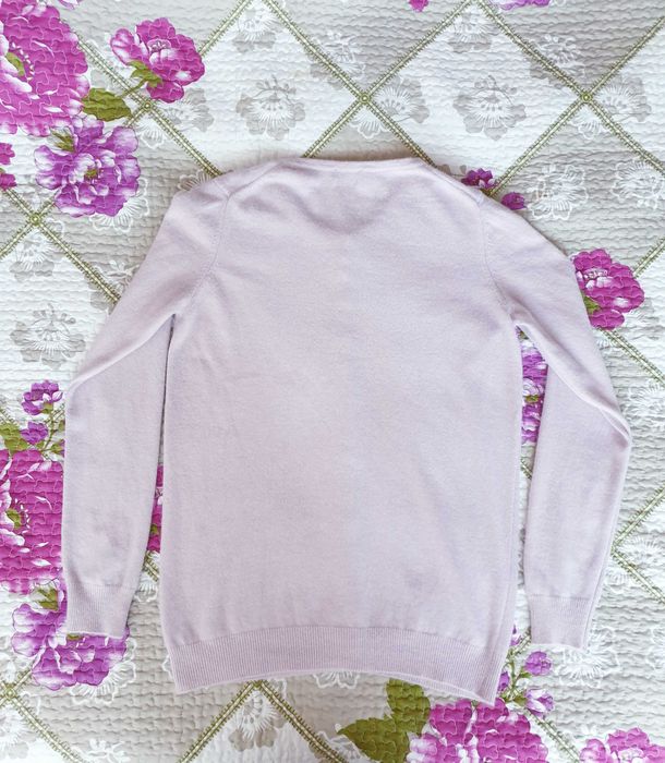 Cardigan pulover roz angora lana Benetton