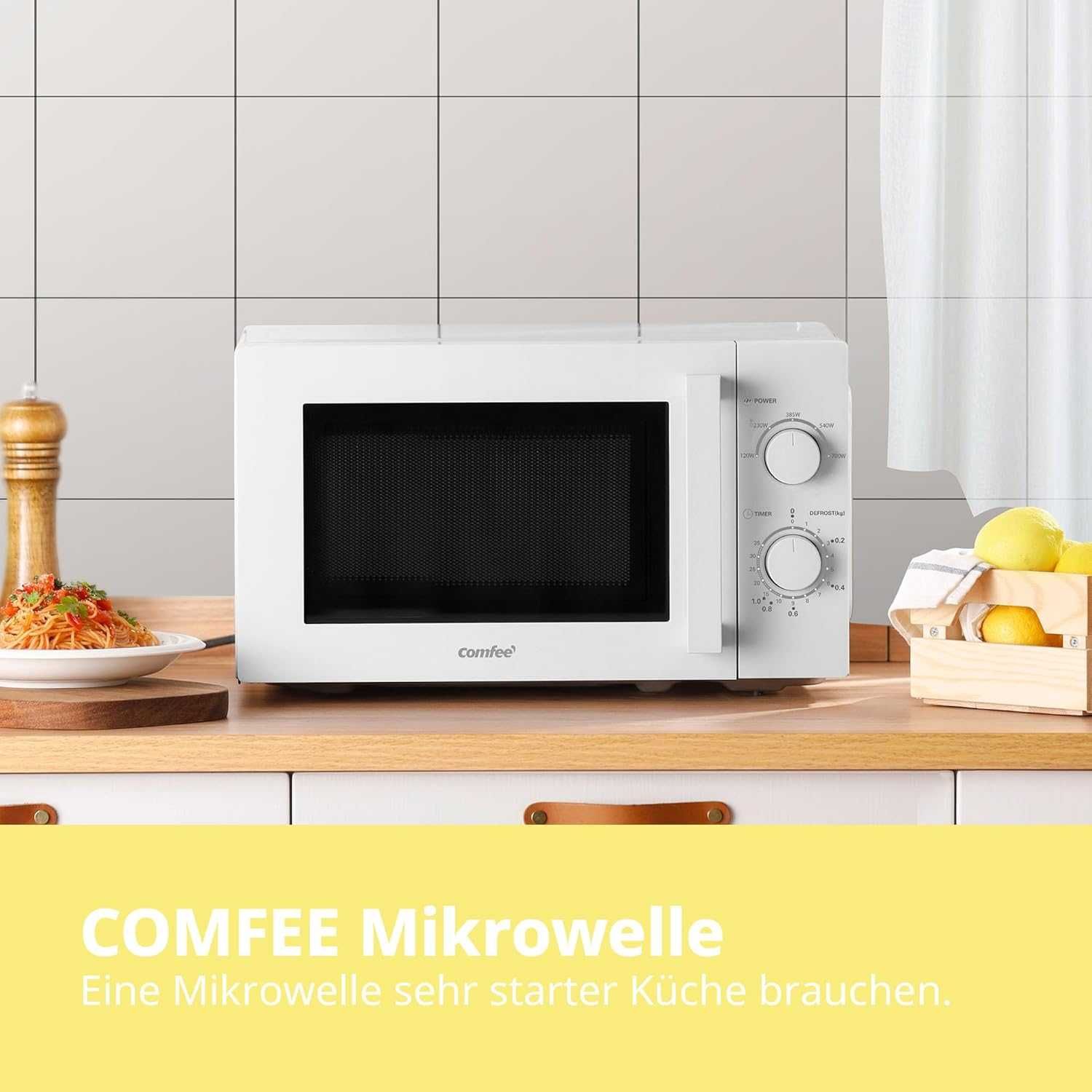 Микровълнова фурна Comfee CMSN 20Wh, 5 нива на мощност, 20л, 700W