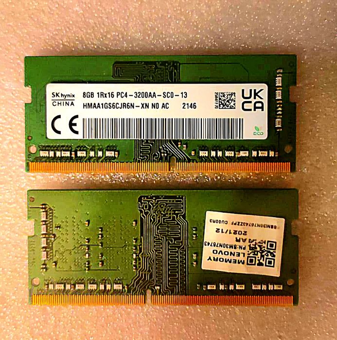 RAM DDR4 8GB 3200MHz лаптоп