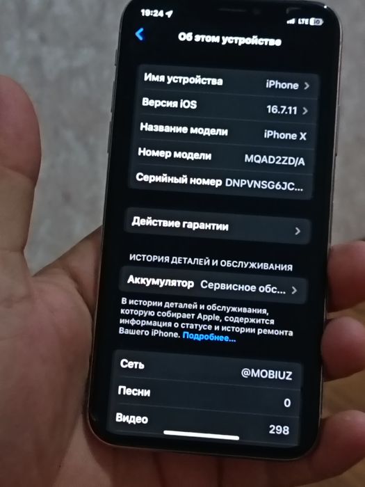Iphon X 64 GB aybi yuq fesidi ishlaydi