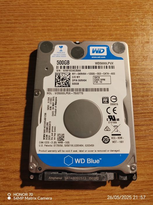 Vând Hard disk 500 GB marca WD