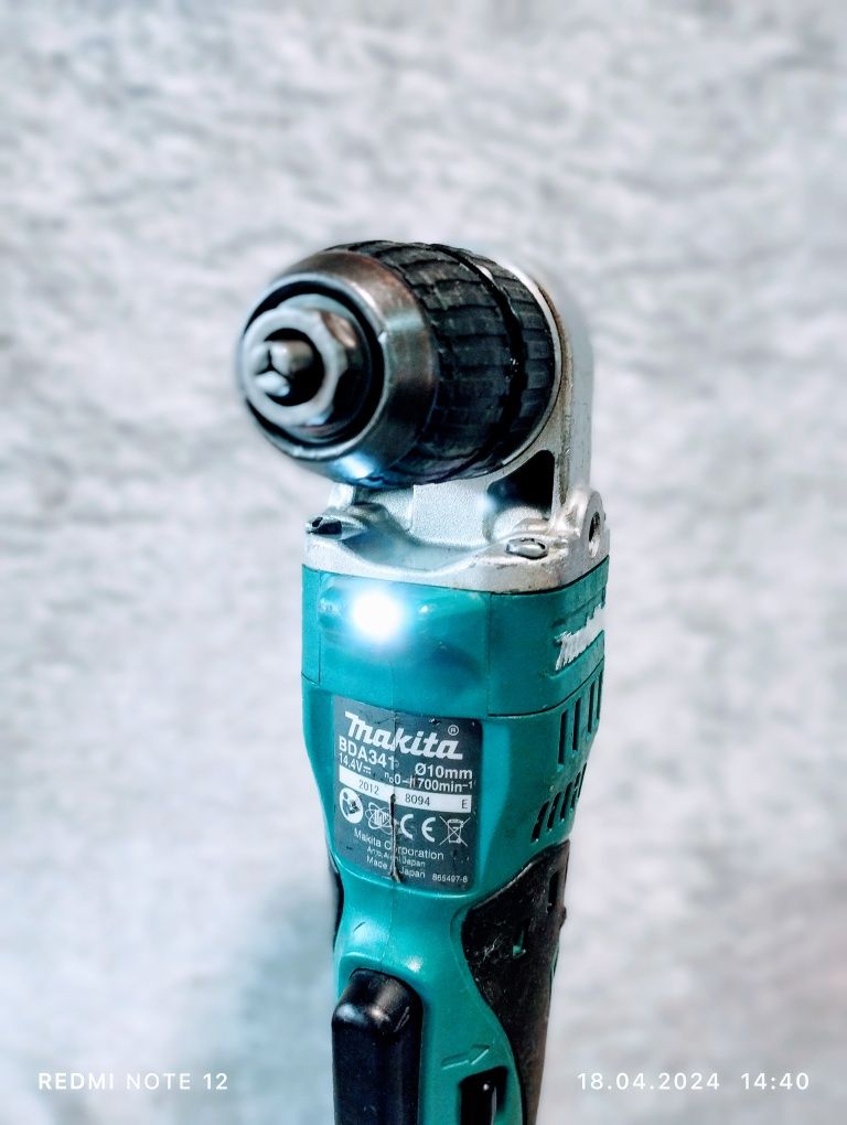 Акумулаторна ъглова бормашина MAKITA BDA341 14v.lion